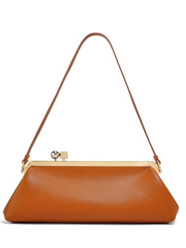 Image of Rejolly Women Vintage Kiss Lock Top Handle Handbag Evening Purse Crossbody Shoulder Bag with Chain Strap