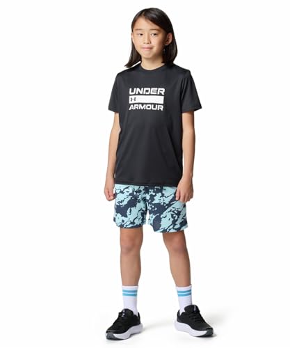 UNDER ARMOUR UA TECH PRINTED SHORTS Stream White YXL