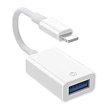 [Apple MFi Certified] Lightning to USB Camera Adapter, USB Female Supports Connect Card Reader,U Disk,Keyboard,Mouse,USB Flash Drive, OTG Data Sync Cable Compatible with iPhone iPad-Plug&Play