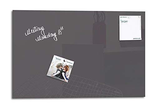 Glas Expert | Smart Glass Board ® | Tableau Magnetique en Verre | 60 x 40 cm | Gris | Affichage Mémo Aimanté | Memo Board Magnétique Affichage | Memo Décoration Murale | + 2 Aimants