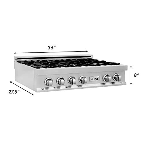 Zline 36 In. Rangetop With 6 Gas Burners (Rt36) #TOP7