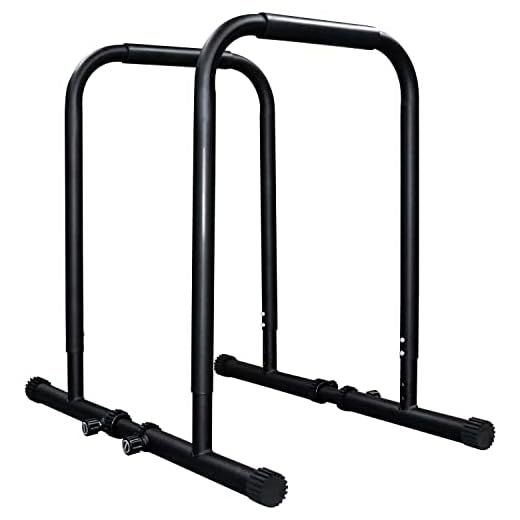 Adomove 1200lbs Heavy Duty Adjustable Height Strength Training Dip Stands Station, Home Gym Fitness Workout Dip bar Station,Tricep Dips, Pull-Ups, Push-Ups