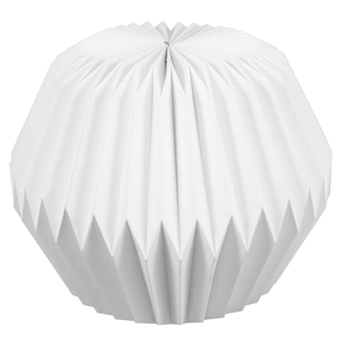 Ipetboom Pantalla Lámpara Colgante de Papel Blanca DIY Lámpara Decorativa Geométrica Desmontable para Dormitorio y Salón Fácil Montaje Farmhouse para Fiestas y Bodas