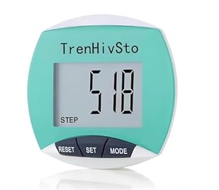 Pedometer for Walking Steps and Miles,Simple Step Counter Clip on Pedometer for Walking Steps and Miles Step Mile Tracker for Running Women Men Kids Seniors,TrenHivSto