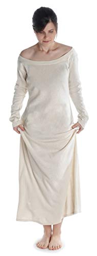 Robe médiévale en chanvre et coton beige idéale pour vos fêtes médiévales