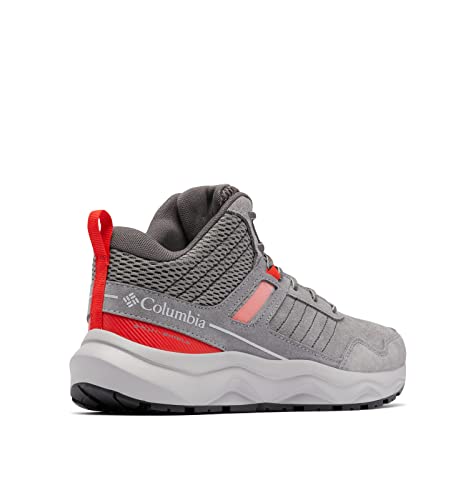 Columbia Sapato masculino Plateau Venture Mid Caminhada, Titainium cinza aço/vermelho ardente, 7 Wid