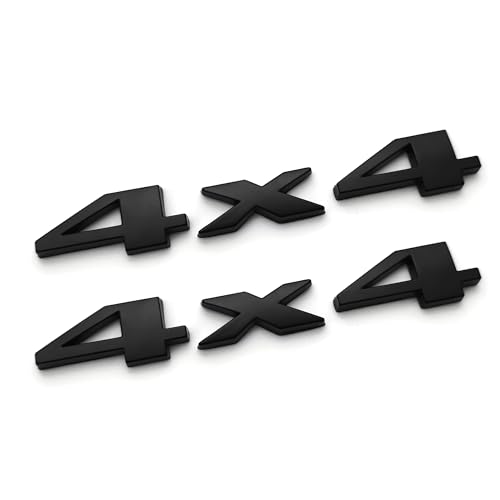 Par de emblemas 4x4 metálicos en negro 3D para sustituir logotipos desgastados de SUV