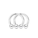 Acero quirúrgico de herradura nariz aro anillos septum lengua vientre anillo pendiente joyas piercing para mujer hombre cómodo Handled