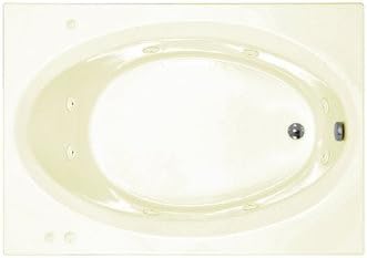 4384VWL Bermuda 84" x 23" Rectangular Whirlpool Tub Finish: Biscuit, Trim Finish: Polished Chrome, Drain Location: Right