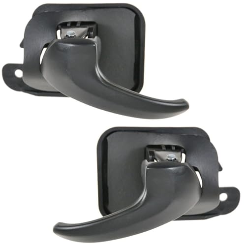 TRQ Black Interior Inside Door Handle Pair Set for 94-04 Ford Mustang