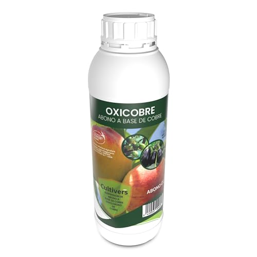 CULTIVERS Oxychlorure de Cuivre 1 l Concentré Ecologique 70% (Action Fongicide). Engrais pour Types de Plantes et d'arbres Topo. Engrais 100% Naturel à Base de cuivre. Oxycobre Eco
