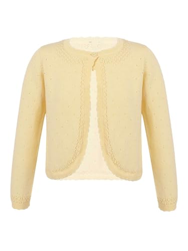Girls Knit Cardigan Shrug Long Sleeve One Button Closure Bolero Coat Sweater