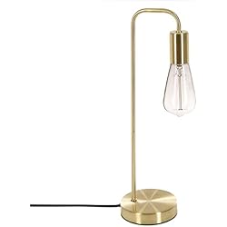 Lamparas Mesilla De Noche Doradas ATMOSPHERA CREATEUR D'INTERIEUR Lámpara sobremesa de metal dorado H46, Oro, Pequeña