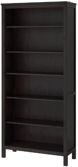 Ikea Hemnes Bookcase Black-brown Solid Wood