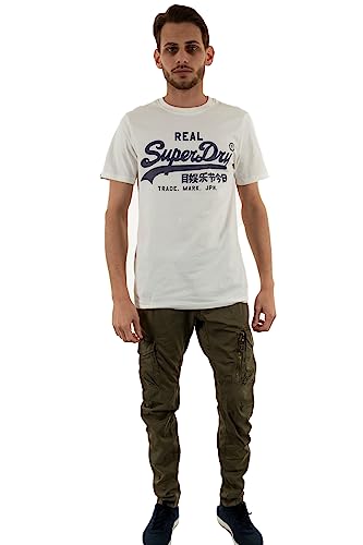 Superdry Mens Vintage Logo T-Shirt Ecru Size M #TOP13