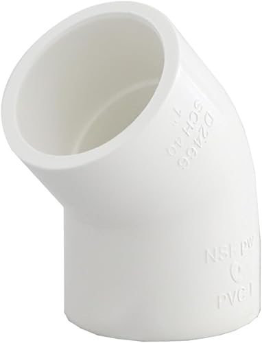 Miniatura 2 de 2 vías 1 pulgada 45 grados PVC codo montaje (NSF-pw), accesorios de esquina de PVC de grado de muebles para muebles de construcción DIY SCH40