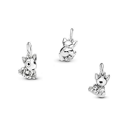 Dog Bull Terrier Puppy Charm fits Pandora Charms Bracelets Sterling Silver Birthday Christmas2