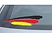 INDIGOS UG - Aufkleber - Autoaufkleber - JDM - Die Cut - Auto - Fahne Deutschland - Germany - 3 Streifen - 200x51 mm - Heckscheibe - Heckscheibenaufkleber Boot Auto Laptop Tuning Sticker LKW