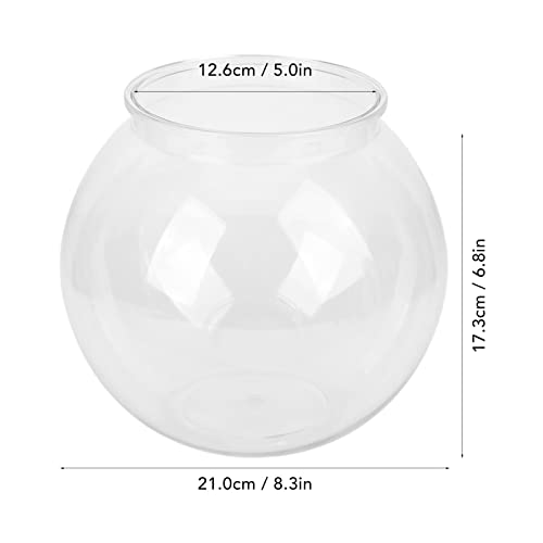 Pssopp Plastic Round Fish Bowl, Modern Style, Break Proof, Multipurpose, Small Round Fish for Desk, Bookcase Decorations (L) by Pssopp - Image 6