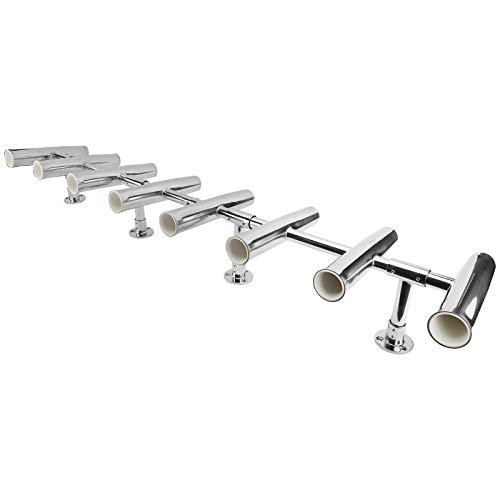 Yaemarine 4 Tube/5 Tube/6 Tube/8 Tube Adjustable Stainless Rocket Launcher Rod Holders, Can Be Rotated 360 Deg (8 Tube) #TOP6