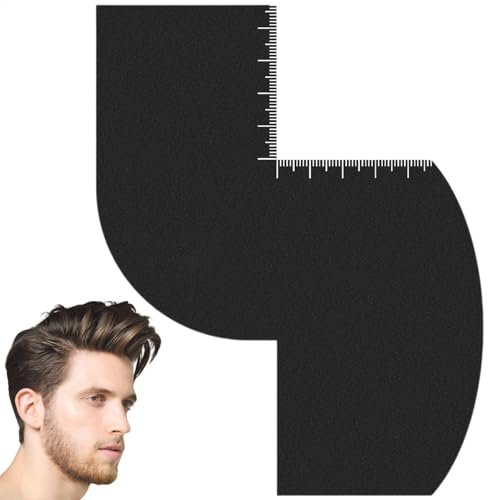 Scheda di precisione per , guida per l'attaccatura dei capelli, modello di precisione per toelettatura, modellatura dei bordi con scala, compatibile con spray, nero, per barbieri