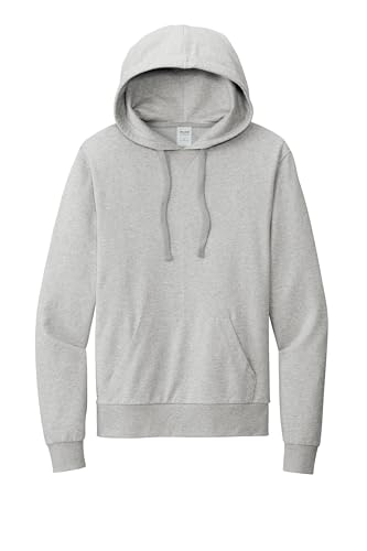 Allmade Unisex Organic French Terry Pullover Hoodie, Granite Grey Heather, Medium