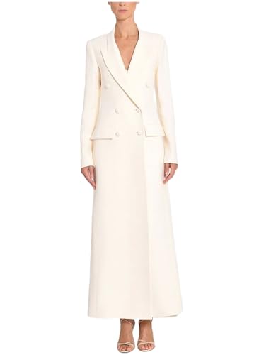 Blazer femme smoking à revers en pointe et double boutonnage veste chic