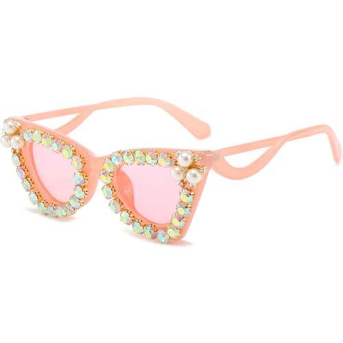 Lunettes de soleil strass œil de chat pour protéger les yeux avec style