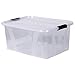 Produktbild Aufbewahrungsbox + Deckel L 51 x B 38,5 x H 23 cm - 32 Liter transparent stapelbar | Transportbox transparent | Lebensmittelbox lebensmittelgeeignet | Kunststoffbox Lagerbox stapelbar