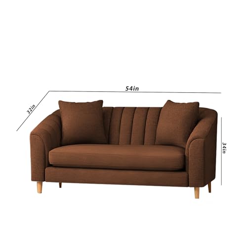 Image of Casaliving Doraldo 2 Seater Sofa Set for Living Room (Brown Colour) Premium Fabric Sofa
