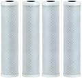 CFS – 4 Pack Carbon Block Water Filter Cartridges Compatible with CB-25-1005 Models – Remove Bad Taste & Odor – Whole House Replacement Water Filter Cartridge, 5 Micron, White