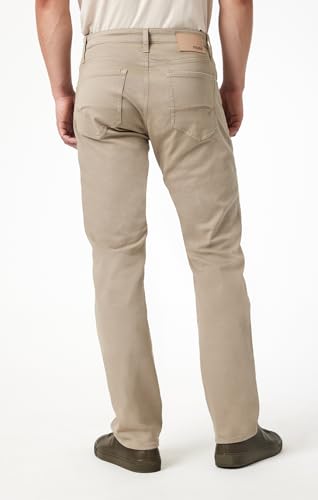 Mavi Men's Zach Mid Rise Straight Leg Pants, Sand Casual Twill, 38x323