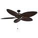 Honeywell Palm Island 52-Inch Tropical Ceiling Fan, Five Palm Leaf Blades, Indoor/Outdoor, Damp Rated, Bronze