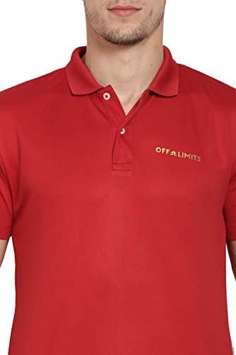 Image of OFF LIMITS Men CORE Polo Red Polo T Shirt