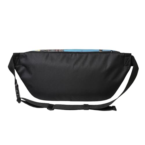 Sac banane de course à pied décontracté avec motif de Londres et sangle réglable - 2