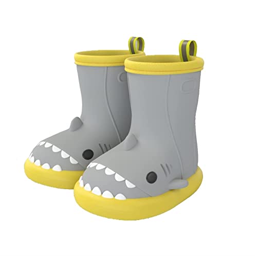 Botas de chuva de tubarão para crianças, botas de chuva de tubarão fofas, fáceis de limpar e leves s