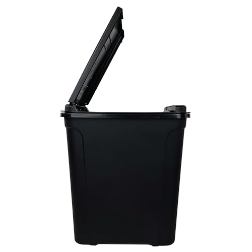 Caneca de basura para cocina 7.6 galones con tapa negra miniatura 5