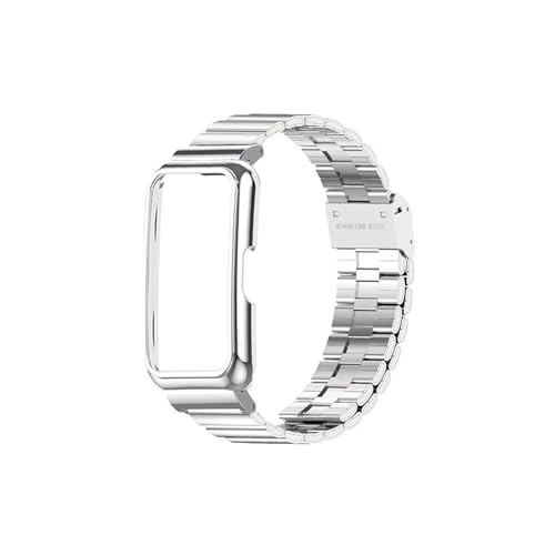 [LOKLNEYK] XeXیP[X+ohɓKHuawei Band 8 7 6 Pro/Honor Xgoh 7 6(Silver,For Huawei Band 8)