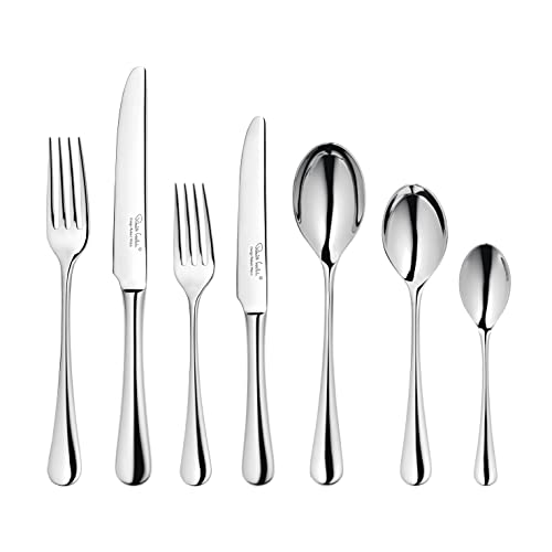 Robert Welch Radford Bright, 56 Piece Cutlery Set for 8 People. Made from Stainless Steel. Dishwasher Safe.