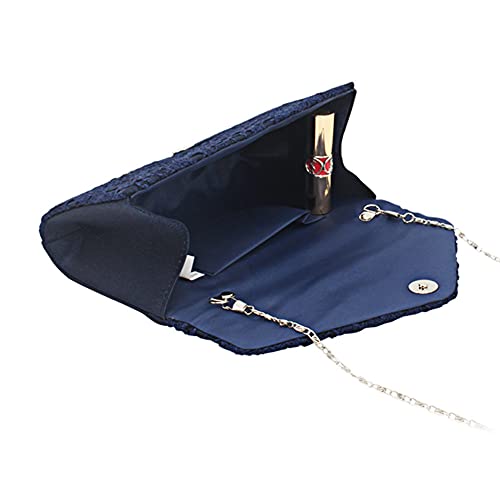 image for NANDEYIBI Lace Envelope Clutch, Womens Floral Lace Envelope Clutch Pur
