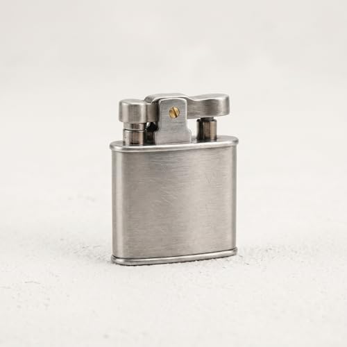 Encendedor metálico kerosene vintage plata suave miniatura 4