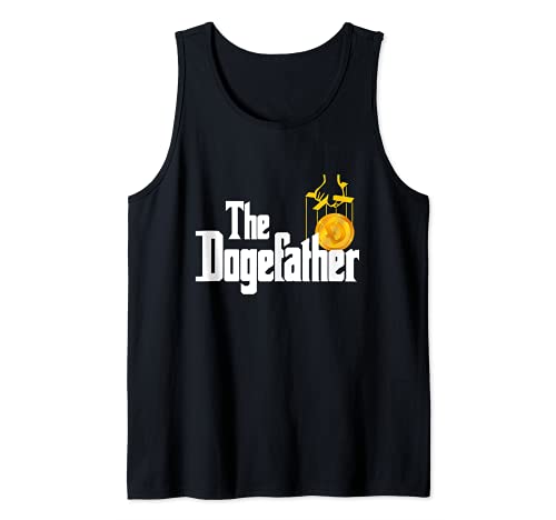 The Dogefather Funny Cryptocurrency Dogecoin Meme Camiseta sin Mangas
