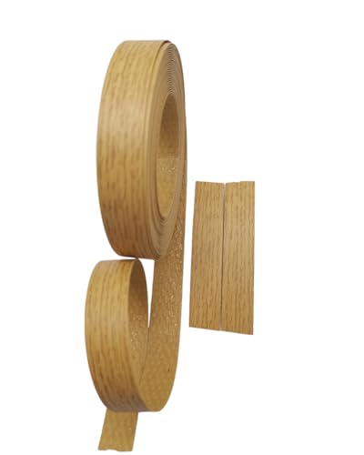 Image of HGKJHFmelamine Edging Tape. pre Coated with hot melt Adhesive Flexible Veneer Edge Edging, Used for Cabinet and Furniture Maintenance (No10-Oak Grain Color, 1.81cm*7.6m)