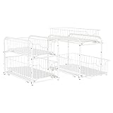 2 Pack - Pull Out Cabinet Organizer, 2-Tier Sliding Cabinet Organizer, Stackable Under Sink Cabinet