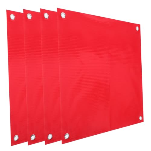 HOMOCONO 4pcs Plastic Traffic Safety Flags Safety Warning Flags Emergency Pvc for Roadside Construction School