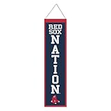 WinCraft Boston Red Sox Red Sox Nation 8x32 Inch Vertical Wool Embroidered Hanging Banner
