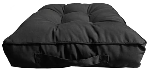 Armchair Booster Cushion Large 4 inch Thick Seat Pad Luxury Soft Touch Hand Tufted Cushion For The Elderly, Post-Operative and Pregnancy (Black)