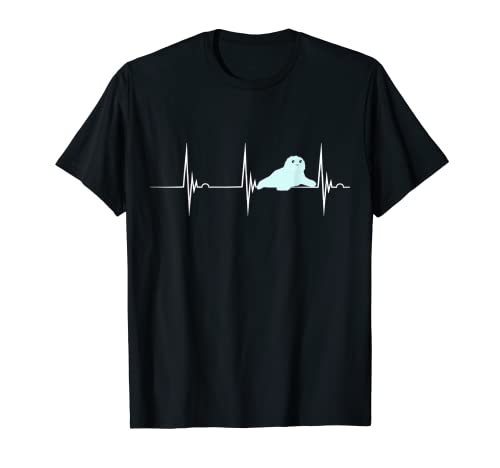 Sea Lion Heartbeat Cute Seal EKG Pulseline Sea Life Camiseta Camiseta