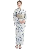 [SOUBIEN] ソウビエン 浴衣 3点 セット セパレート 新二部式浴衣 floro レディース (浴衣/兵児帯/伊達締め) フリーサイズ 薄明かりの爽花×ベージュ ykf10281-obs10057