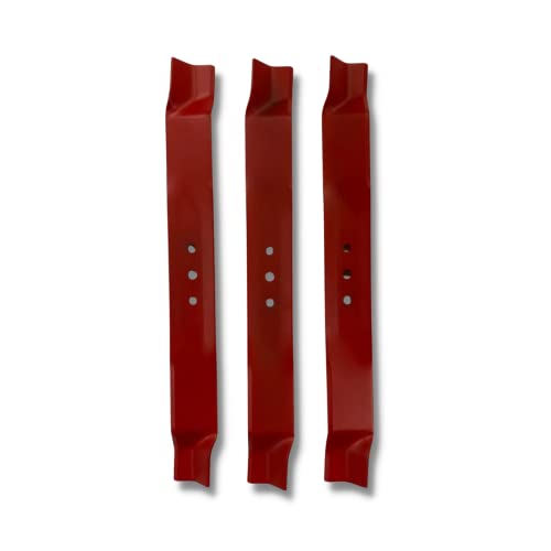 SaidiCo Direct Replaces Exmark 135-0413-S Medium Lift Blades Commercial S Series 21 Inch 3 Pack, Red